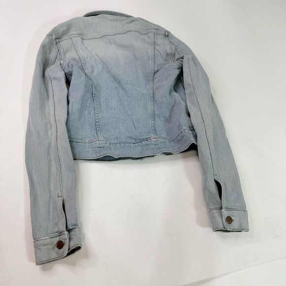 J Brand Atomic Lightwash Fitted Jean Jacket Womens Medium Denim Button Up - Picture 6 of 9